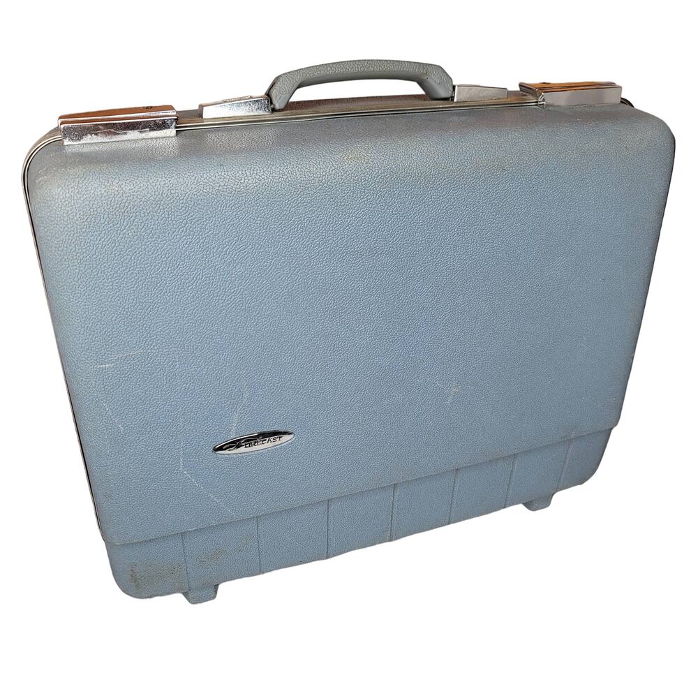 Forecast Vintage suitcase hard side lined divider 1960s 18" x 14" travel